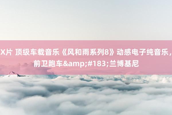 X片 顶级车载音乐《风和雨系列8》动感电子纯音乐，前卫跑车&#183;兰博基尼