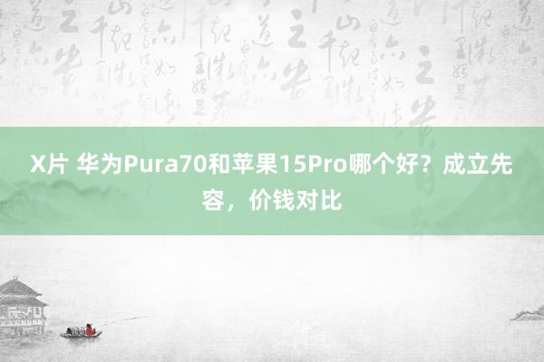 X片 华为Pura70和苹果15Pro哪个好？成立先容，价钱对比