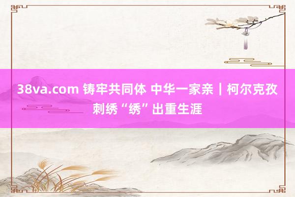 38va.com 铸牢共同体 中华一家亲｜柯尔克孜刺绣“绣”出重生涯