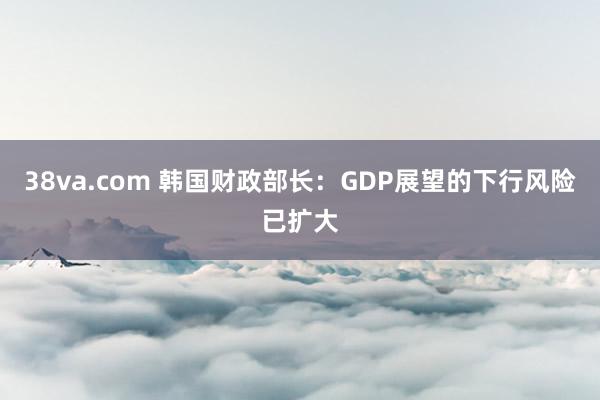 38va.com 韩国财政部长：GDP展望的下行风险已扩大