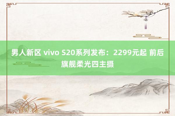 男人新区 vivo S20系列发布：2299元起 前后旗舰柔光四主摄