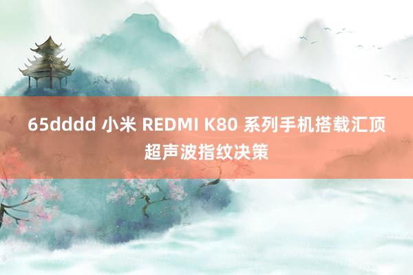 65dddd 小米 REDMI K80 系列手机搭载汇顶超声波指纹决策