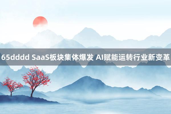65dddd SaaS板块集体爆发 AI赋能运转行业新变革