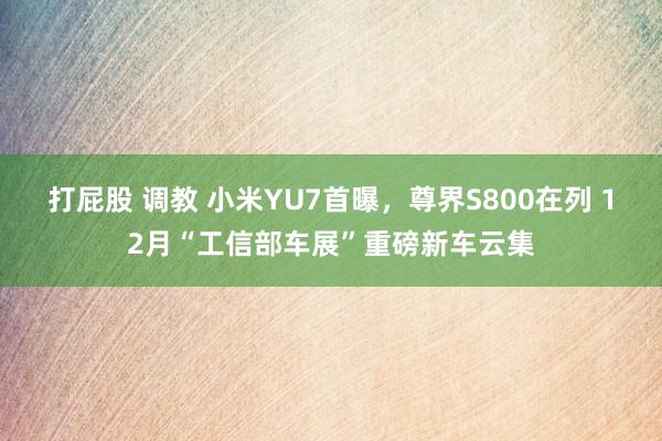 打屁股 调教 小米YU7首曝，尊界S800在列 12月“工信部车展”重磅新车云集
