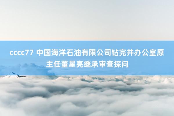 cccc77 中国海洋石油有限公司钻完井办公室原主任董星亮继承审查探问