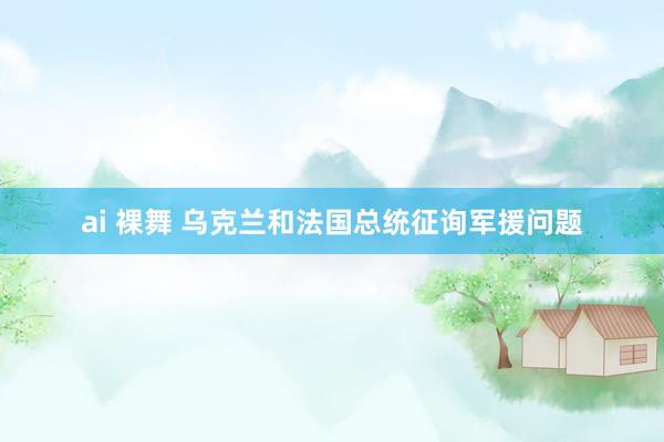 ai 裸舞 乌克兰和法国总统征询军援问题