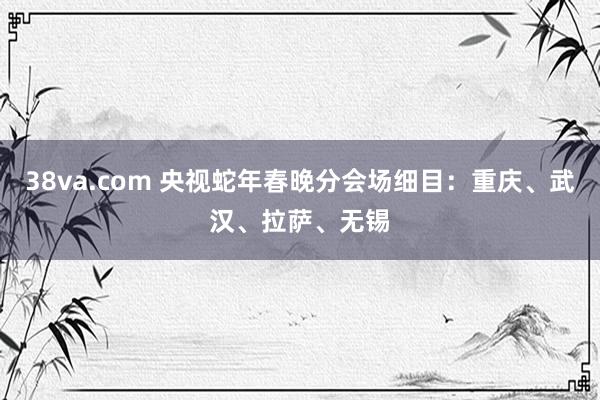 38va.com 央视蛇年春晚分会场细目：重庆、武汉、拉萨、无锡