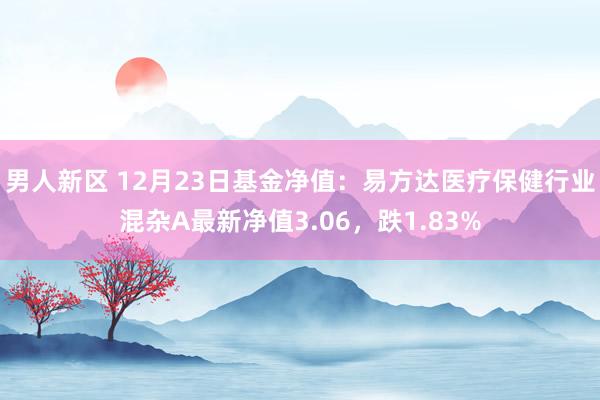 男人新区 12月23日基金净值：易方达医疗保健行业混杂A最新净值3.06，跌1.83%