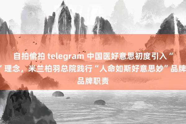自拍偷拍 telegram 中国医好意思初度引入“VIC”理念，米兰柏羽总院践行“人命如斯好意思妙”品牌职责