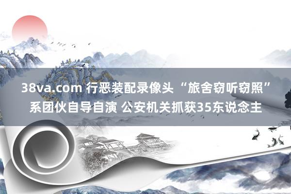38va.com 行恶装配录像头 “旅舍窃听窃照”系团伙自导自演 公安机关抓获35东说念主
