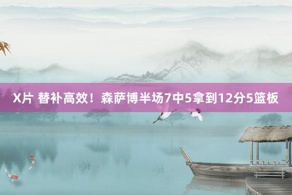 X片 替补高效！森萨博半场7中5拿到12分5篮板