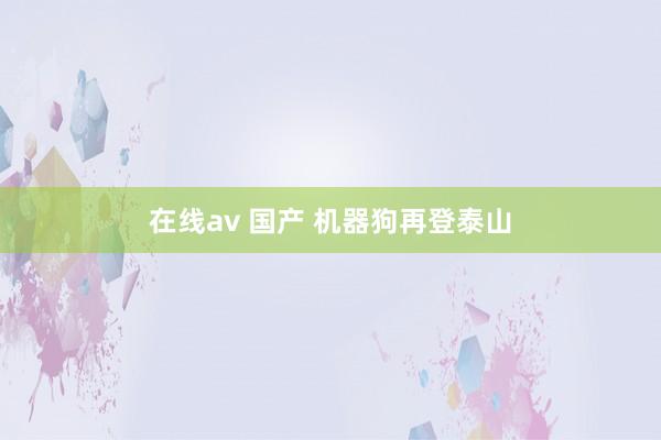 在线av 国产 机器狗再登泰山