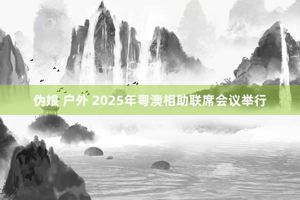 伪娘 户外 2025年粤澳相助联席会议举行