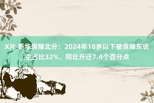 X片 新华保障北分：2024年18岁以下被保障东谈主占比32%，同比升迁7.4个百分点