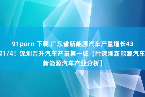 91porn 下载 广东省新能源汽车产量增长43%，占宇宙1/4！深圳晋升汽车产量第一城【附深圳新能源汽车产业分析】