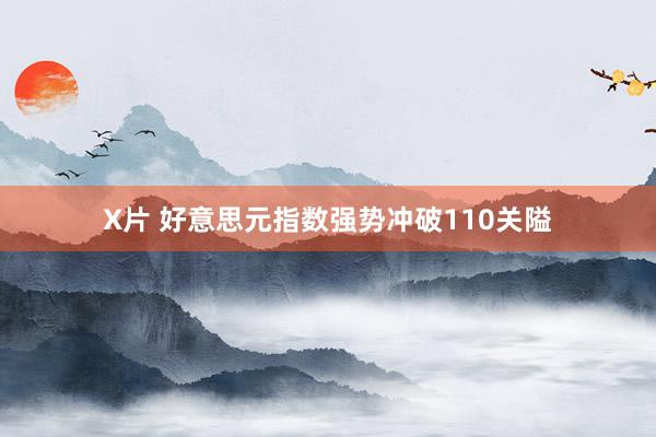 X片 好意思元指数强势冲破110关隘