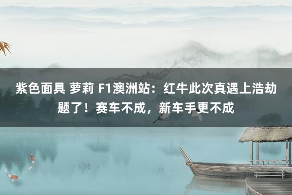 紫色面具 萝莉 F1澳洲站：红牛此次真遇上浩劫题了！赛车不成，新车手更不成
