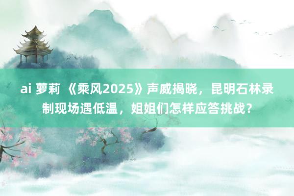 ai 萝莉 《乘风2025》声威揭晓，昆明石林录制现场遇低温，姐姐们怎样应答挑战？