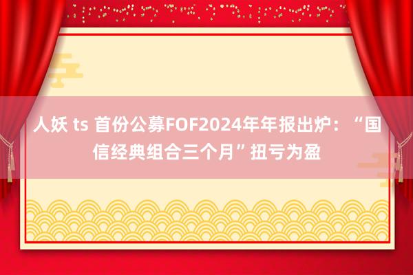 人妖 ts 首份公募FOF2024年年报出炉：“国信经典组合三个月”扭亏为盈