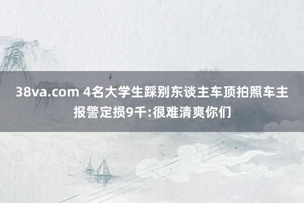 38va.com 4名大学生踩别东谈主车顶拍照车主报警定损9千:很难清爽你们