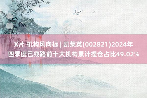 X片 机构风向标 | 凯莱英(002821)2024年四季度已线路前十大机构累计捏仓占比49.02%