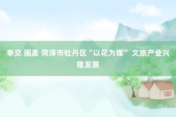 拳交 國產 菏泽市牡丹区“以花为媒” 文旅产业兴隆发展