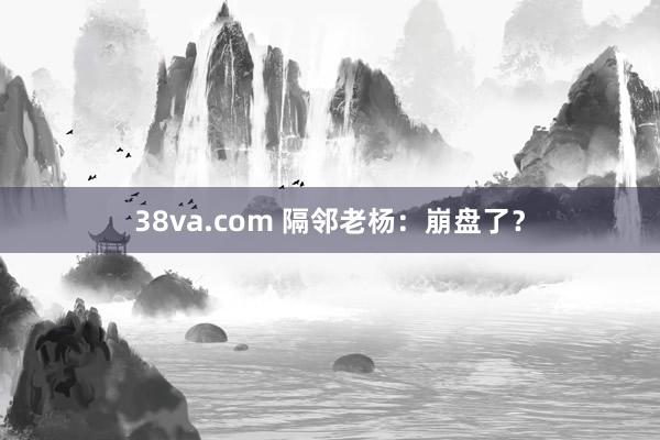 38va.com 隔邻老杨：崩盘了？