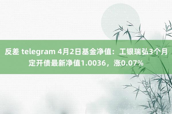反差 telegram 4月2日基金净值：工银瑞弘3个月定开债最新净值1.0036，涨0.07%