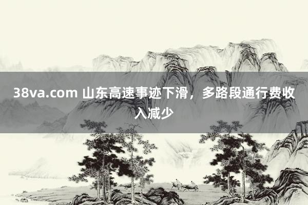 38va.com 山东高速事迹下滑，多路段通行费收入减少