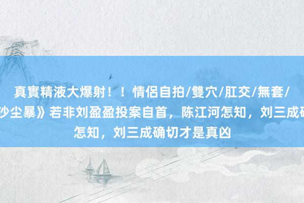 真實精液大爆射！！情侶自拍/雙穴/肛交/無套/大量噴精 《沙尘暴》若非刘盈盈投案自首，陈江河怎知，刘三成确切才是真凶