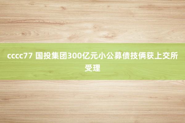 cccc77 国投集团300亿元小公募债技俩获上交所受理