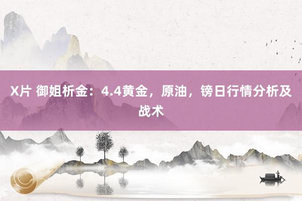 X片 御姐析金：4.4黄金，原油，镑日行情分析及战术