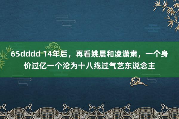 65dddd 14年后，再看姚晨和凌潇肃，一个身价过亿一个沦为十八线过气艺东说念主