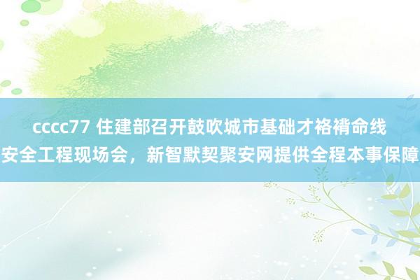 cccc77 住建部召开鼓吹城市基础才袼褙命线安全工程现场会，新智默契聚安网提供全程本事保障