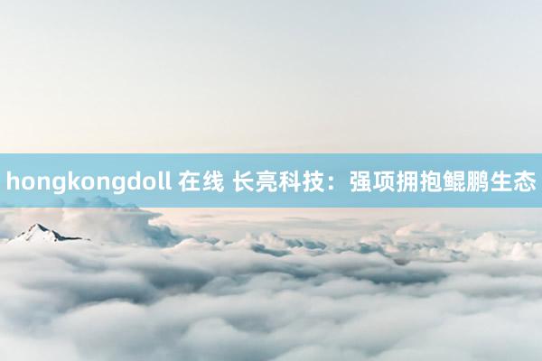 hongkongdoll 在线 长亮科技：强项拥抱鲲鹏生态